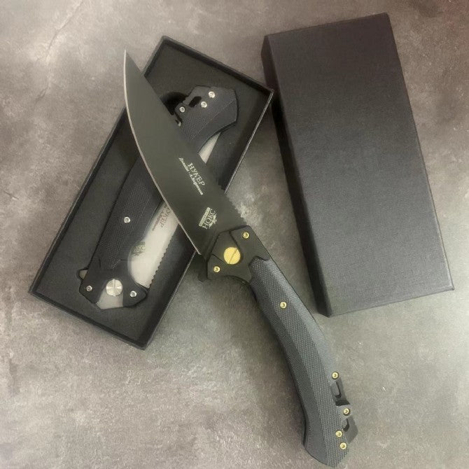 NOKS Nuker D2 Folding Knife G10 Handle Black or Silver Blade Tactical EDC Knife