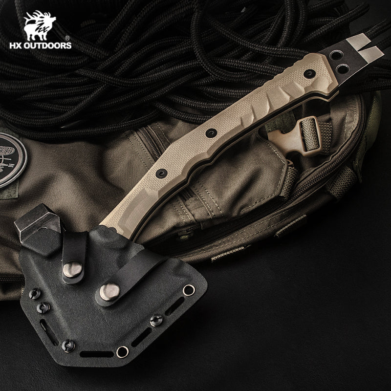 HX Outdoors GUARDIANS Tactical Axe – 440 Stainless Steel | G10 Handle | FT-02-$90.00 - MucItUp - ONLY $90.00