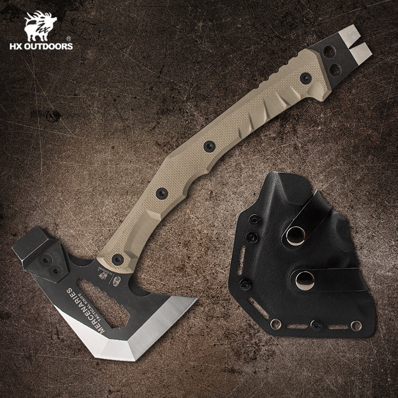 HX Outdoors GUARDIANS Tactical Axe – 440 Stainless Steel | G10 Handle | FT-02-$90.00 - MucItUp - ONLY $90.00