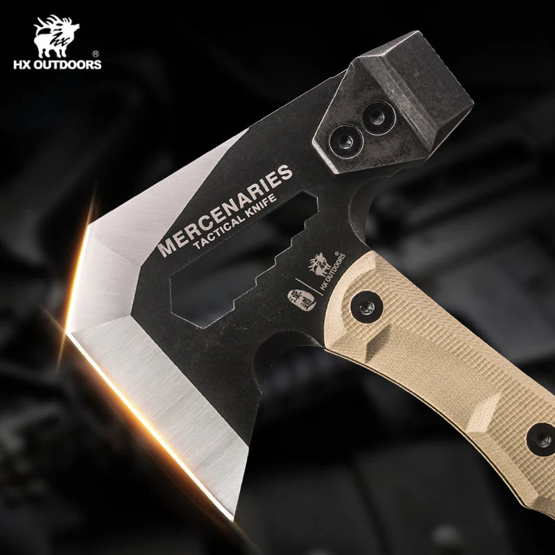 HX Outdoors GUARDIANS Tactical Axe – 440 Stainless Steel | G10 Handle | FT-02