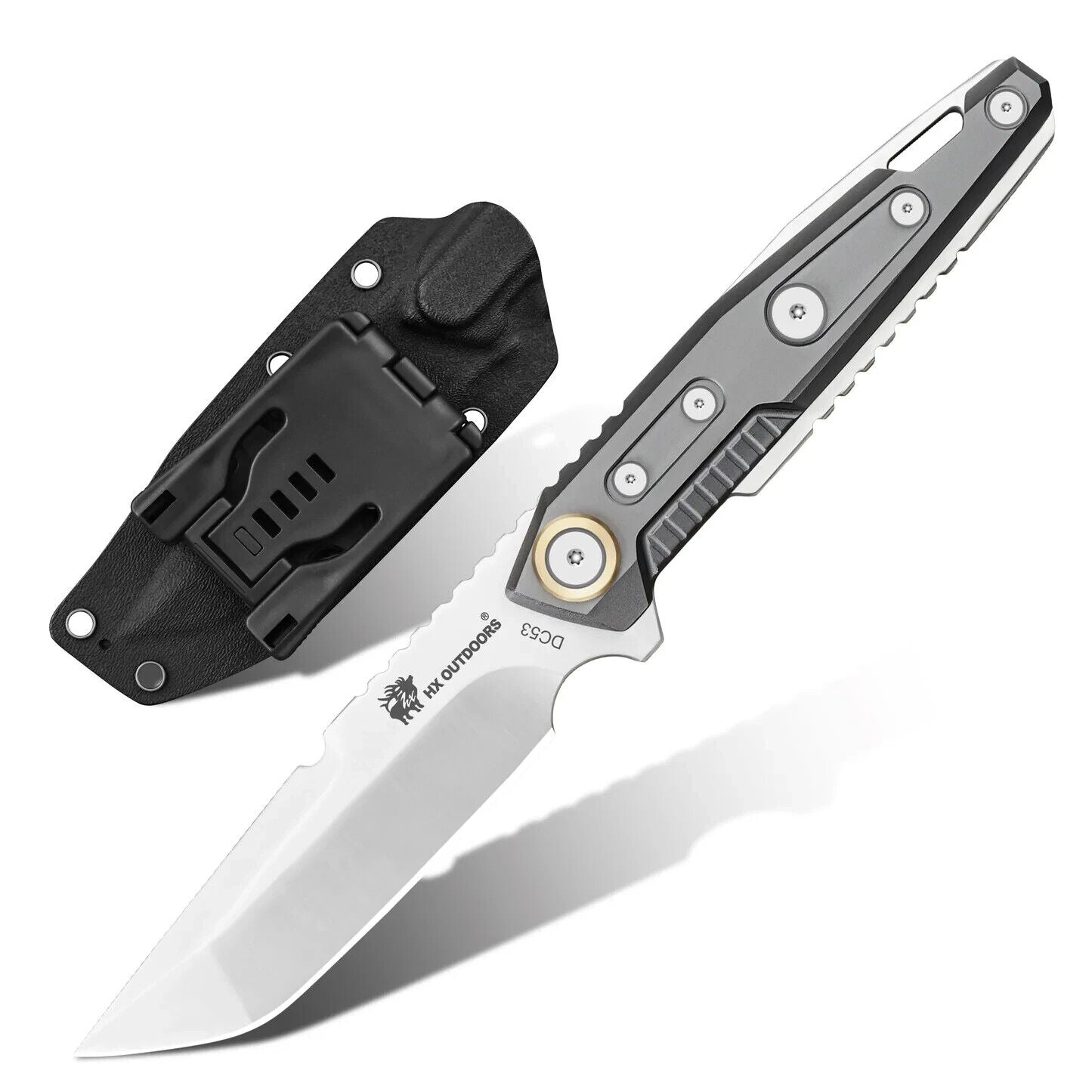 MECHTITAN DC53 Steel Gray & Blue Aluminum Handle Knife D-220A D-220B-$33.00 - MucItUp - ONLY $33.00
