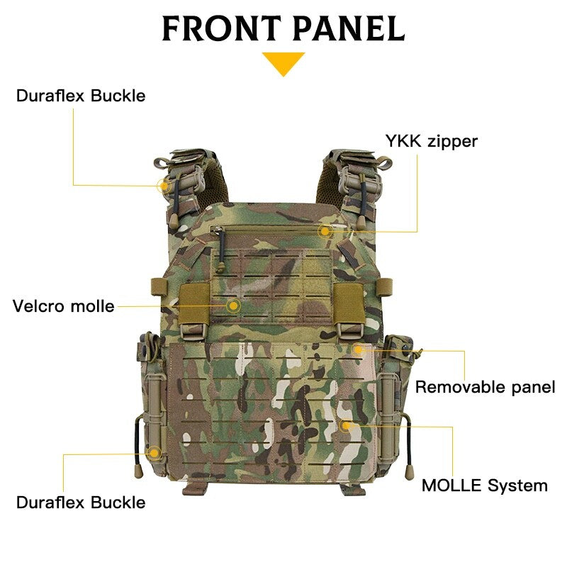 MUCITUP MUCTAC Gen 2 Plate Carrier 1050D Nylon Laser Cut MOLLE Quick Release-$97.97 - MucItUp - ONLY $97.97
