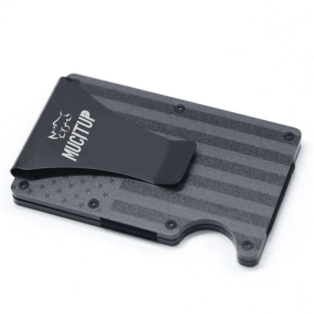 MUCITUP RFID Aluminum Wallet Slim Tactical Minimalist with Flag Design-$22.97 - MucItUp - ONLY $22.97
