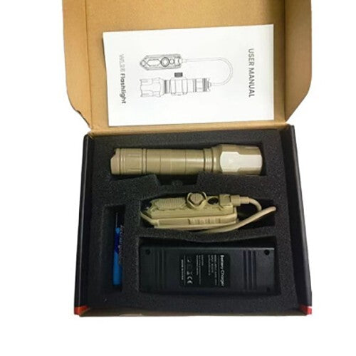WL-25 Tactical Weaponlight Flashlight, 1200LM, USB Rechargeable – Black or Tan-$64.99 - MucItUp - ONLY $64.99