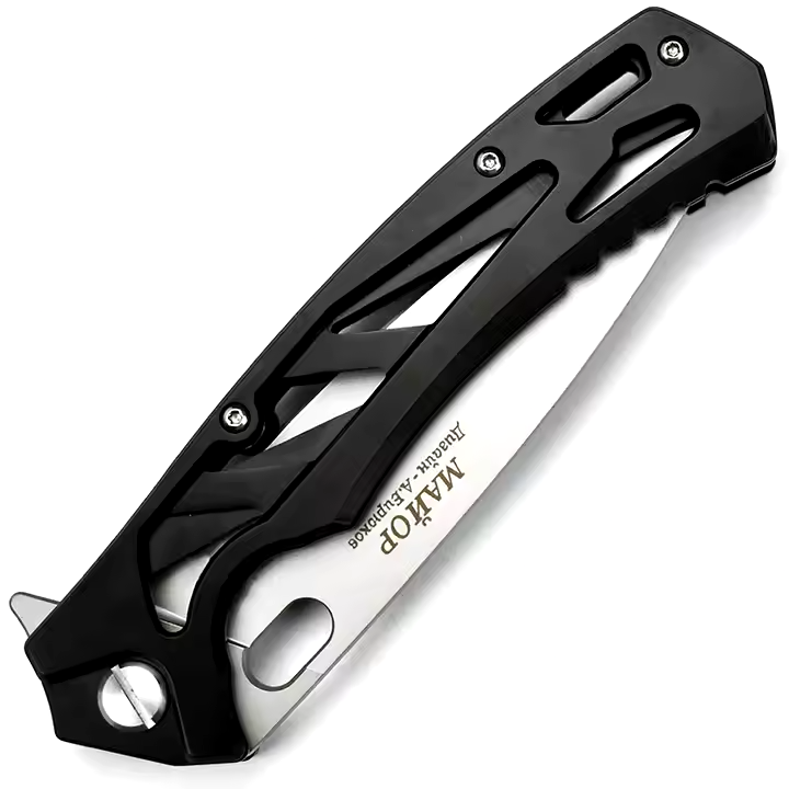 NOKS “Major” Tactical EDC Knife W/Skeletonized Handle - D2 Steel, Black-$25.99 - MucItUp - ONLY $25.99