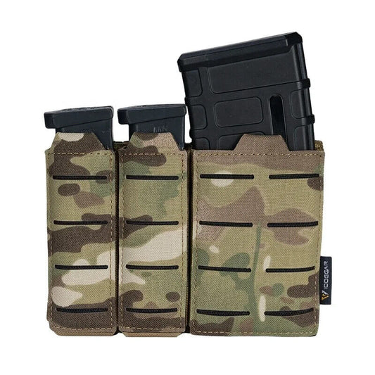 IDOGEAR Tactical Triple Mag Pouch MOLLE, Fits 5.56 & 9mm Magazines, Multi-Color-$16.77 - MucItUp - ONLY $16.77