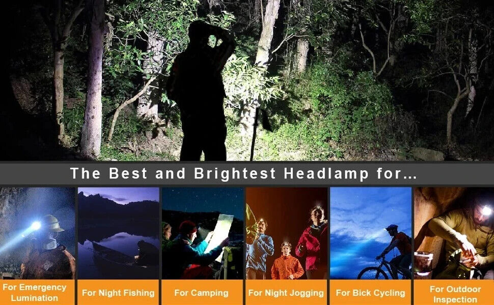 T6 Rechargeable LED Headlamp, Zoom Focus, 4 Modes, USB-C, IP55, Black/Red-$18.97 - MucItUp - ONLY $18.97