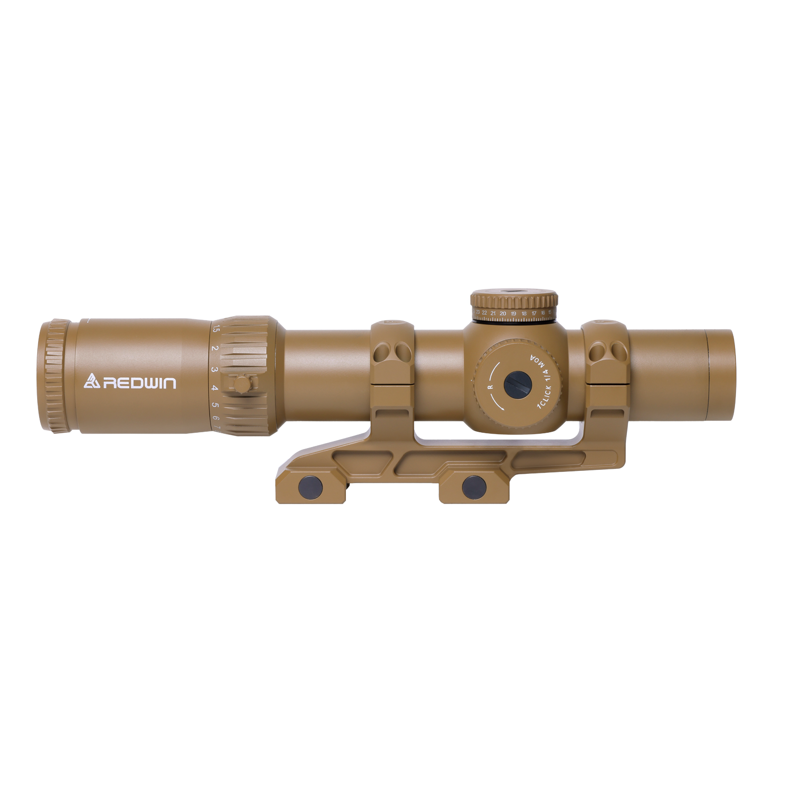 Red Win Whiteeagle 1-10x28 FFP LPVO Scope FDE 34mm Tube 1/4 MOA Motion Sensor