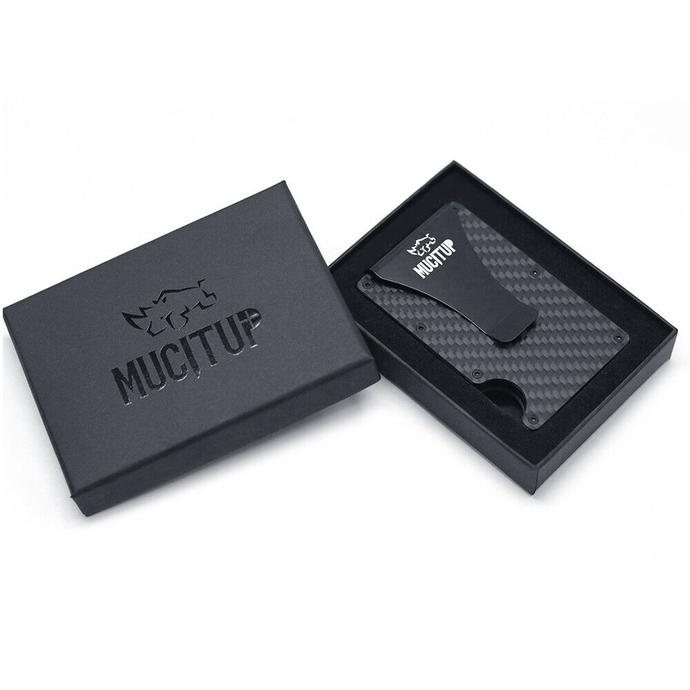 MUCITUP RFID Carbon Fiber Wallet MAGSAFE Slim Minimalist - Holds Cards & Cash-$25.97 - MucItUp - ONLY $25.97