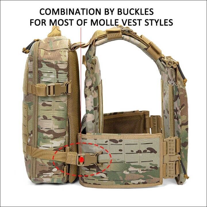 MUCITUP Assault Backpack 1000D Nylon Tactical, Hydration Ready, Multicam