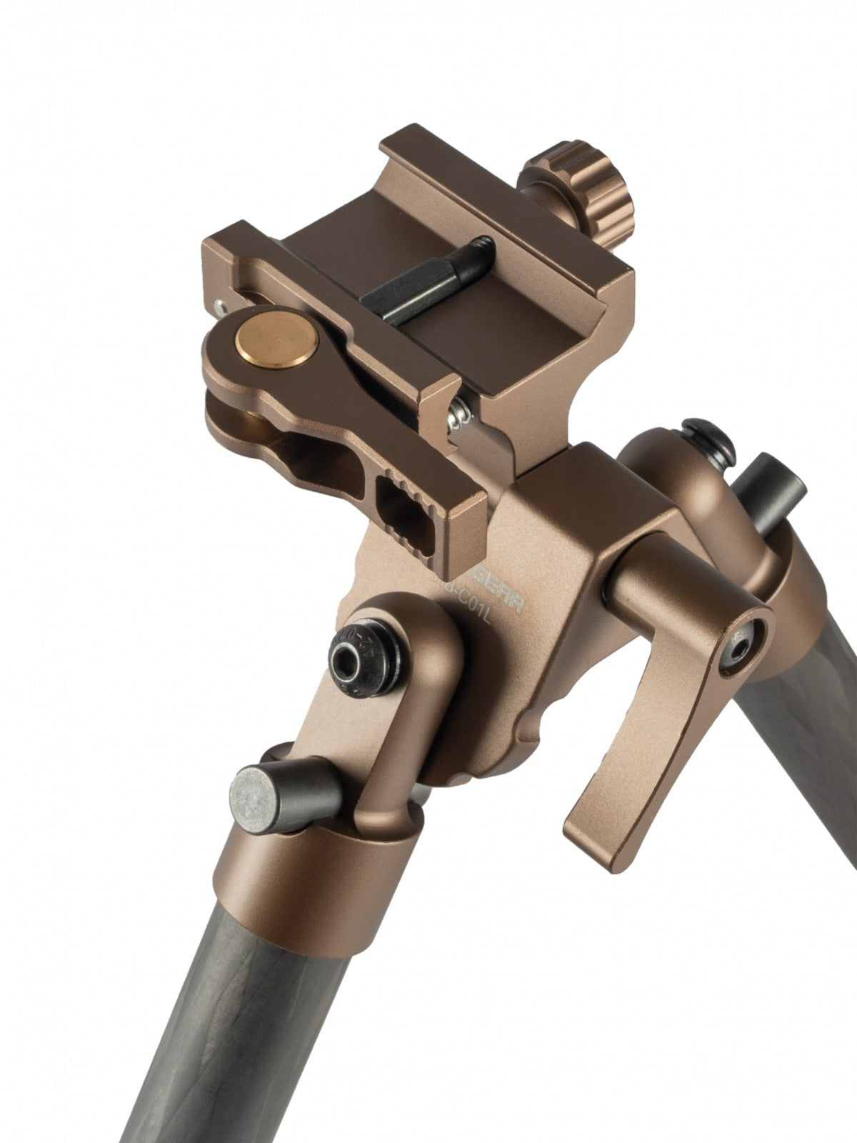 Linkogear HB-C01 Carbon Fiber Bipod QD Picatinny Mount, 10in - Brn or Blk