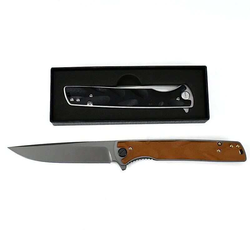 NOKS SMERSH-S 350 Knife - D2 Steel, Black/Brown G10, Stonewash/Dark Grey, 9.5"