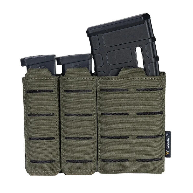 IDOGEAR Tactical Triple Mag Pouch MOLLE, Fits 5.56 & 9mm Magazines, Multi-Color-$16.77 - MucItUp - ONLY $16.77