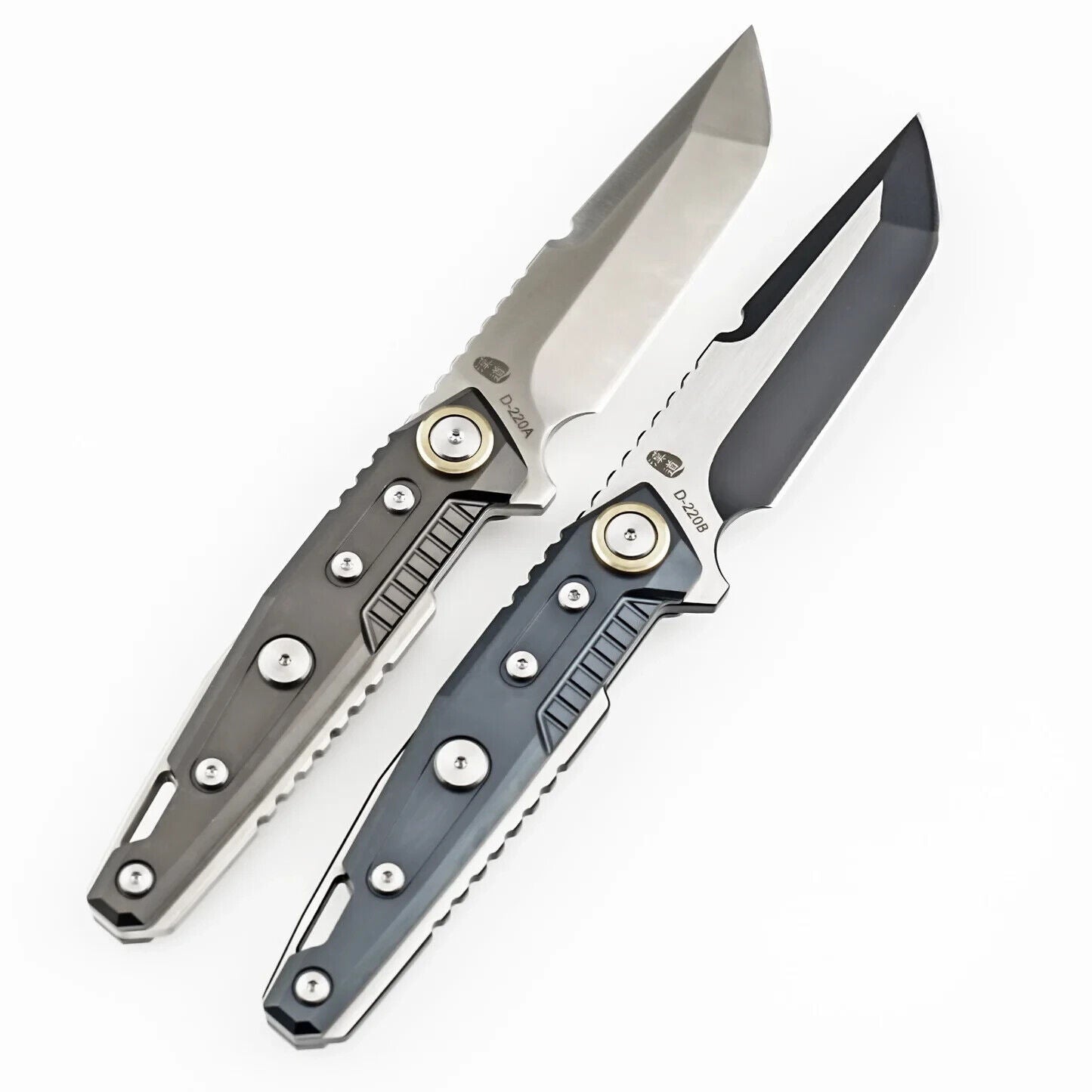 MECHTITAN DC53 Steel Gray & Blue Aluminum Handle Knife D-220A D-220B-$33.00 - MucItUp - ONLY $33.00
