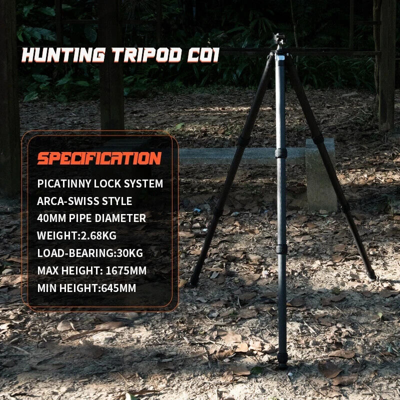 Linkogear HT-404CS Carbon Fiber Hunting Tripod Rest w/ Picatinny QR Lock-$399.00 - MucItUp - ONLY $399.00