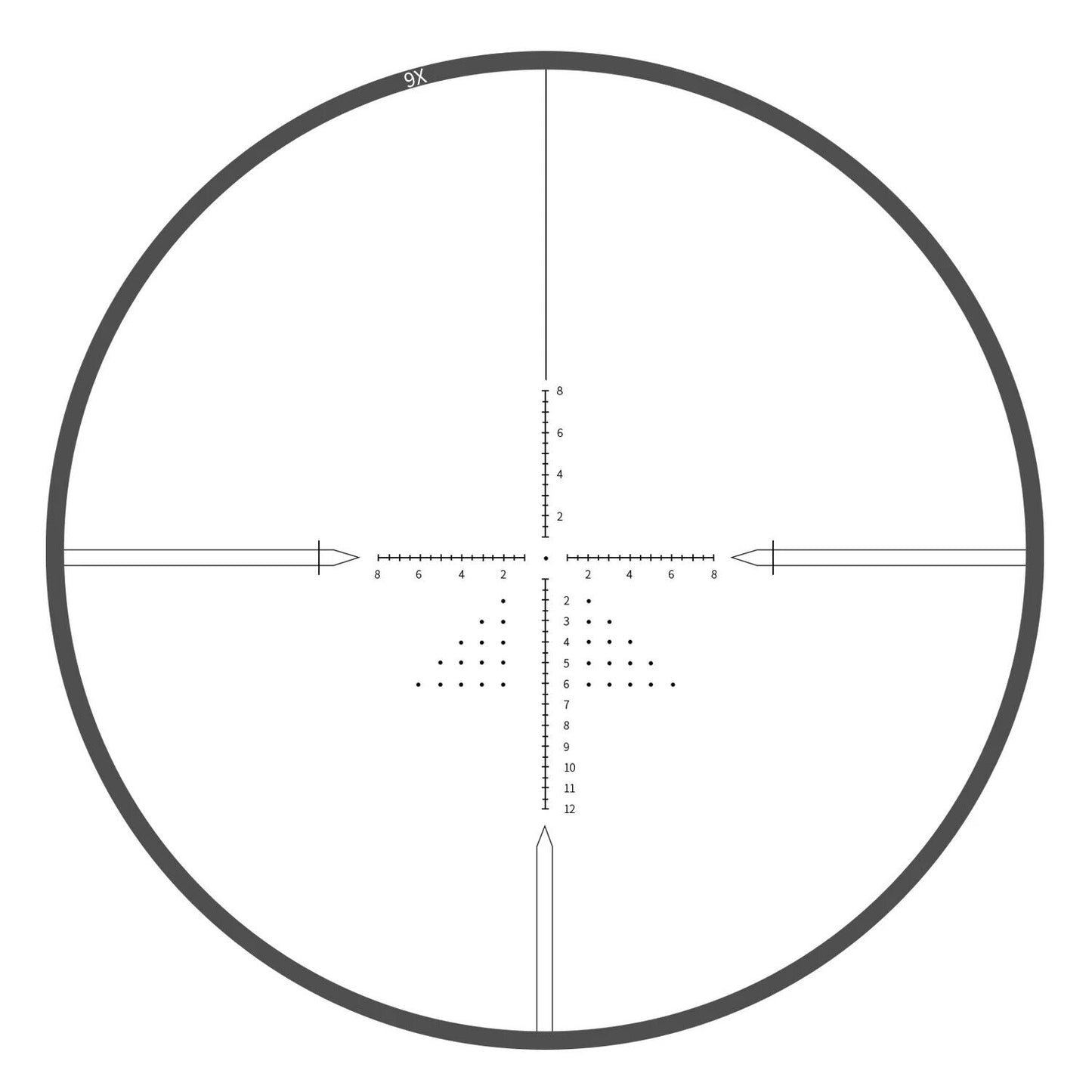 T-EAGLE MR 3-12x42 FFP Rifle Scope, 30mm Tube, Red/Green Reticle, Side Focus