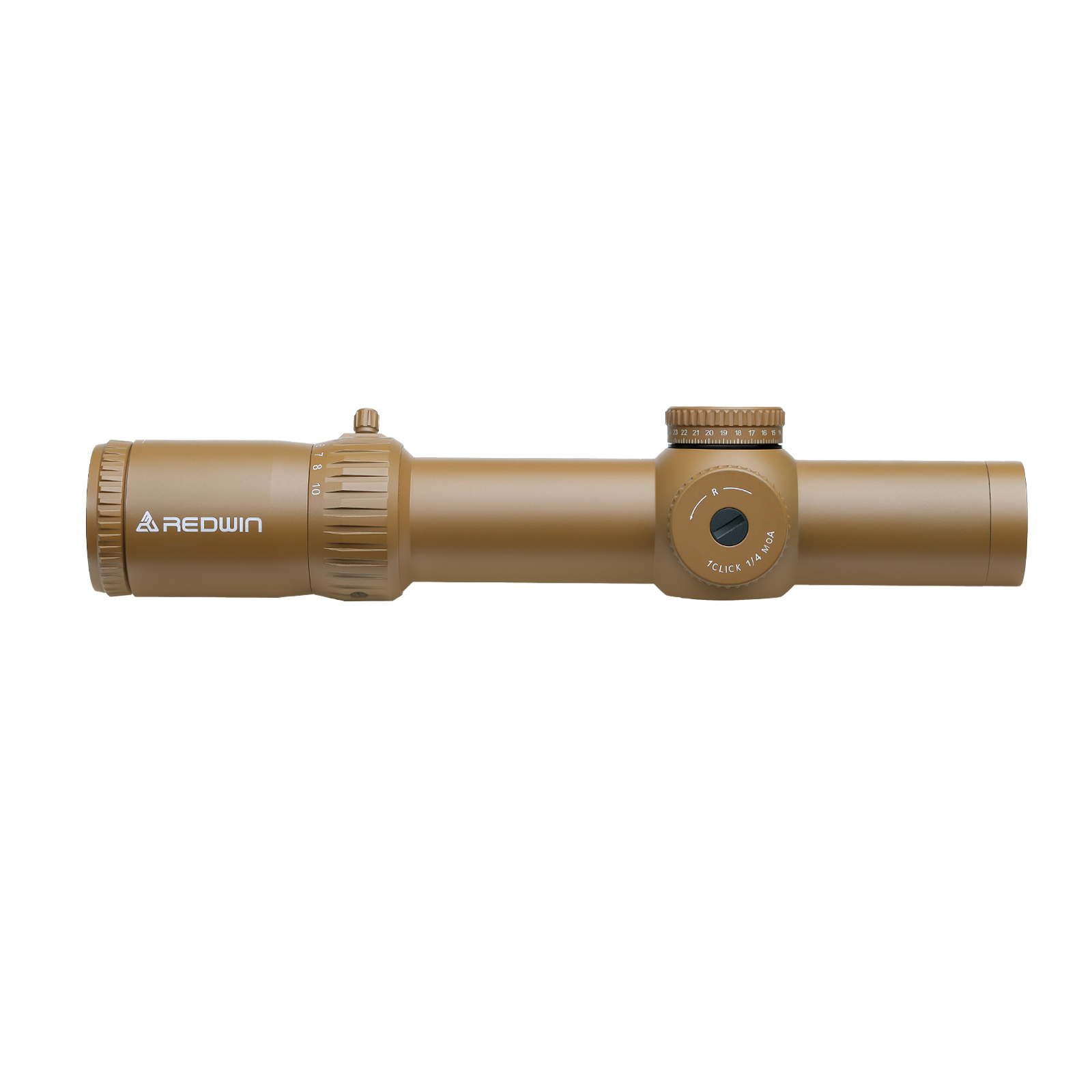 Red Win Whiteeagle 1-10x28 FFP LPVO Scope FDE 34mm Tube 1/4 MOA Motion Sensor