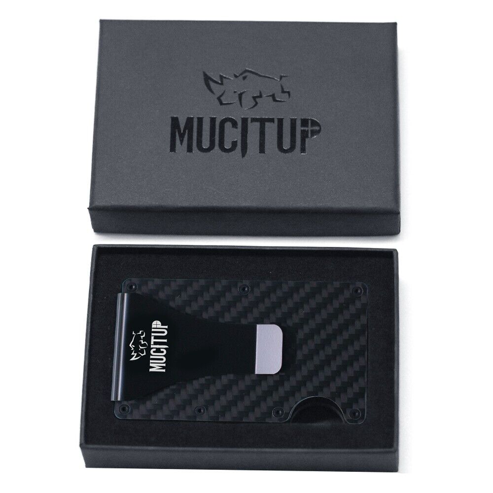 MUCITUP RFID Carbon Fiber Wallet MAGSAFE Slim Minimalist - Holds Cards & Cash-$25.97 - MucItUp - ONLY $25.97