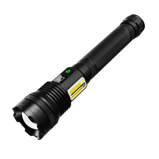 Rechargeable Tac Flashlight, 1000+ LMS, Zoomable, LED, USB, IP65, Aluminum Alloy-$25.75 - MucItUp - ONLY $25.75