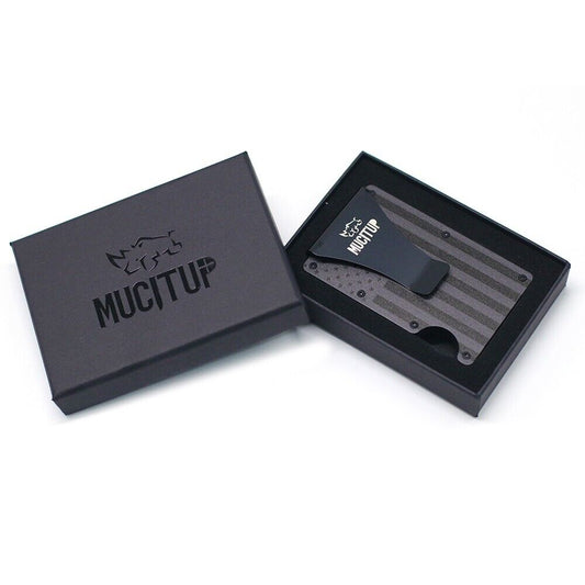 MUCITUP RFID Aluminum Wallet Slim Tactical Minimalist with Flag Design-$22.97 - MucItUp - ONLY $22.97
