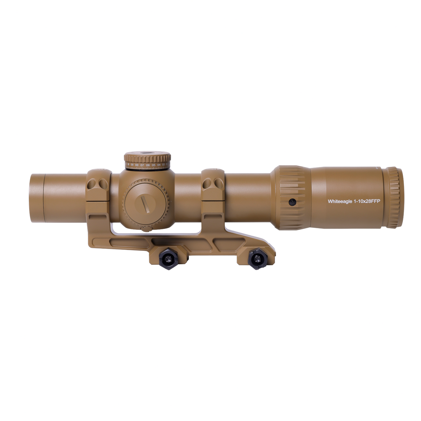Red Win Whiteeagle 1-10x28 FFP LPVO Scope FDE 34mm Tube 1/4 MOA Motion Sensor