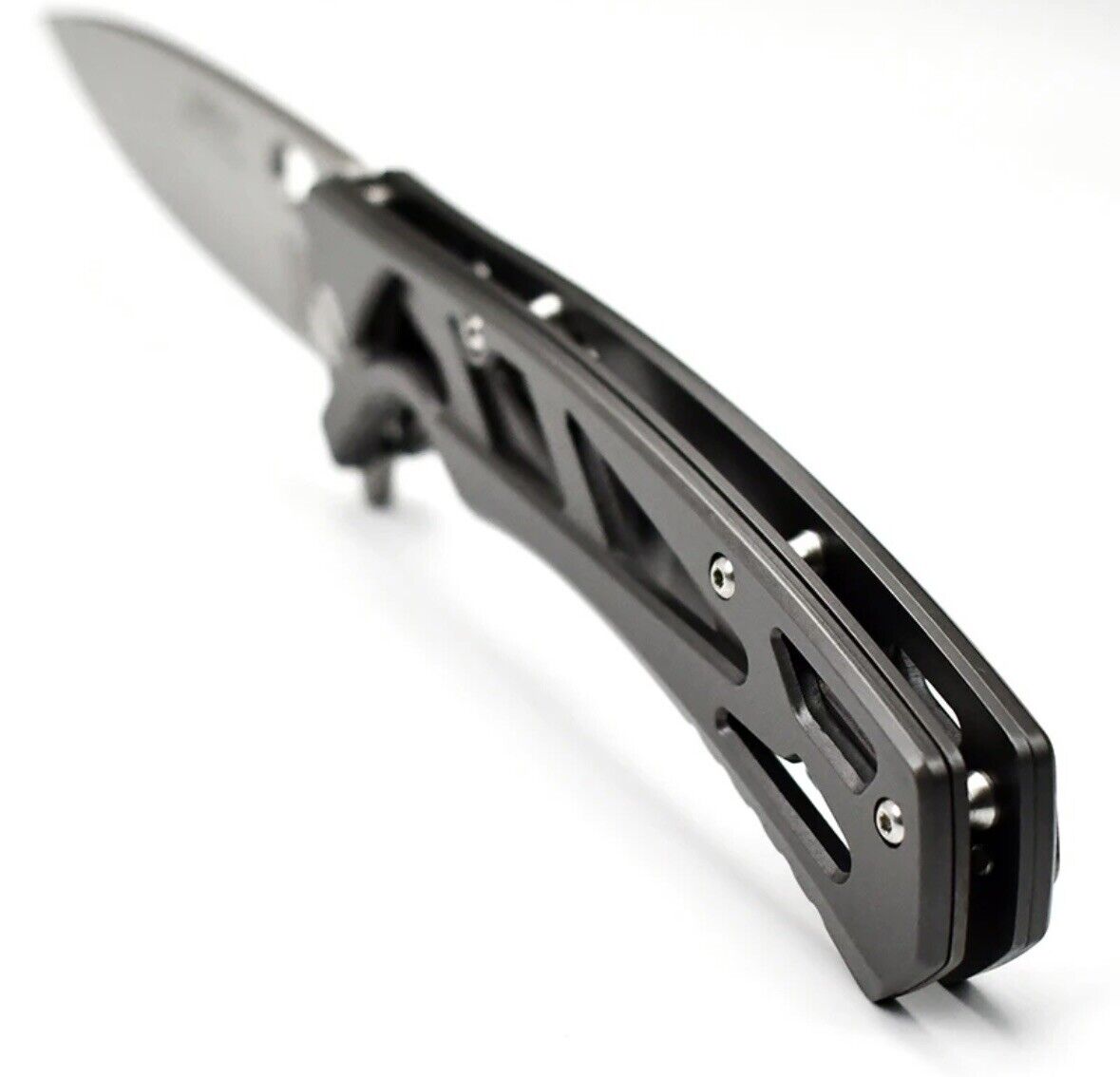 NOKS “Major” Tactical EDC Knife W/Skeletonized Handle - D2 Steel, Titanium Grey-$29.99 - MucItUp - ONLY $29.99
