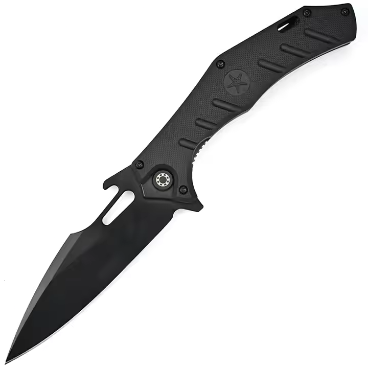 NOKS Mongoose-2C Folding Knife D2 Steel, Black G10 Handle w/ Pocket Clip-$29.99 - MucItUp - ONLY $29.99