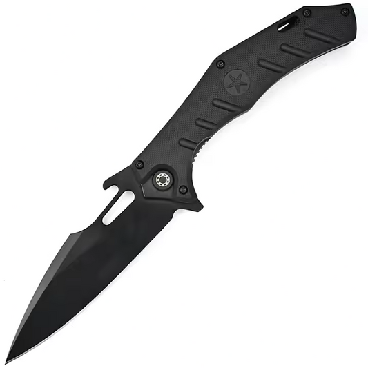 NOKS Mongoose-2C Folding Knife D2 Steel, Black G10 Handle w/ Pocket Clip-$29.99 - MucItUp - ONLY $29.99