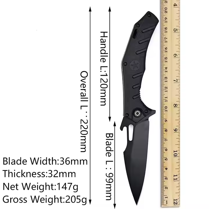 NOKS Mongoose-2C Folding Knife D2 Steel, Black G10 Handle w/ Pocket Clip-$29.99 - MucItUp - ONLY $29.99