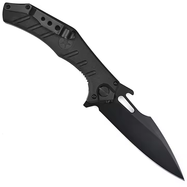NOKS Mongoose-2C Folding Knife D2 Steel, Black G10 Handle w/ Pocket Clip-$29.99 - MucItUp - ONLY $29.99