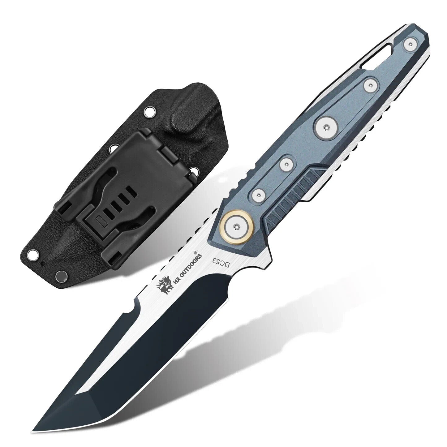 MECHTITAN DC53 Steel Gray & Blue Aluminum Handle Knife D-220A D-220B-$33.00 - MucItUp - ONLY $33.00