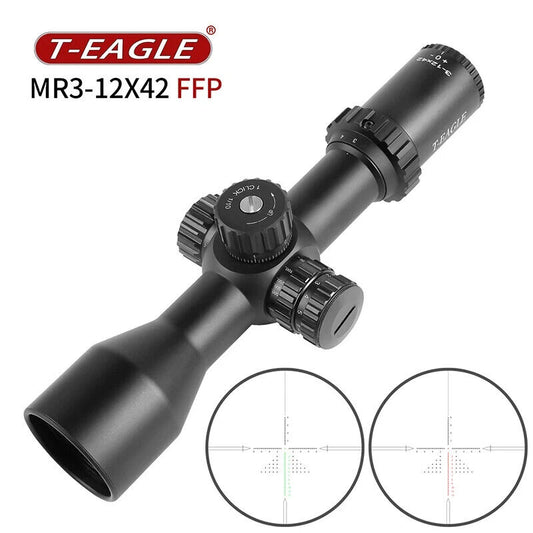 T-EAGLE MR 3-12x42 FFP Rifle Scope, 30mm Tube, Red/Green Reticle, Side Focus-$199.00 - MucItUp - ONLY $199.00