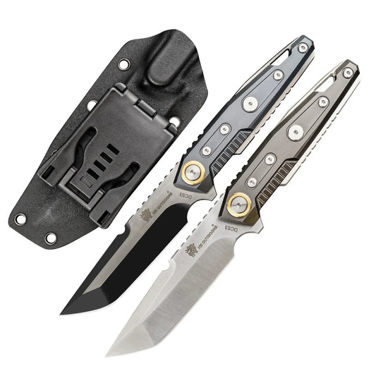 MECHTITAN DC53 Steel Gray & Blue Aluminum Handle Knife D-220A D-220B-$33.00 - MucItUp - ONLY $33.00