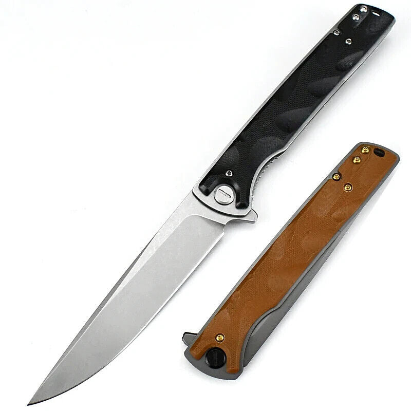 NOKS SMERSH-S 350 Knife - D2 Steel, Black/Brown G10, Stonewash/Dark Grey, 9.5"