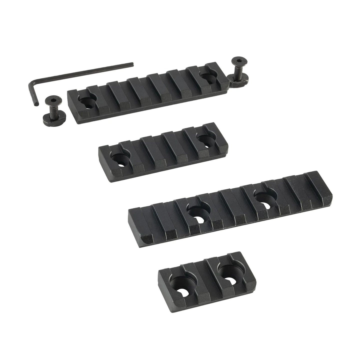 LINKOGEAR MLOK-Style Picatinny Rail 3-13 Slot 6061-T6 Aluminum + Hardware Tool
