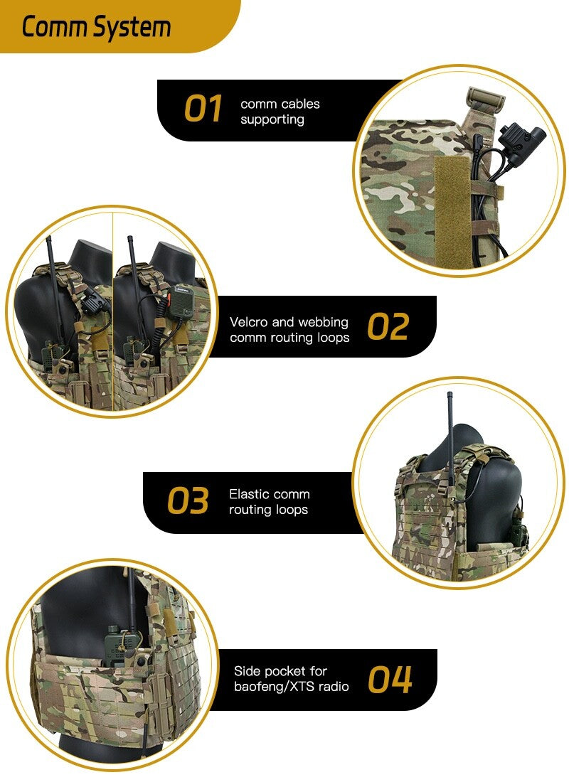 MUCITUP MUCTAC Gen 2 Plate Carrier 1050D Nylon Laser Cut MOLLE Quick Release-$97.97 - MucItUp - ONLY $97.97