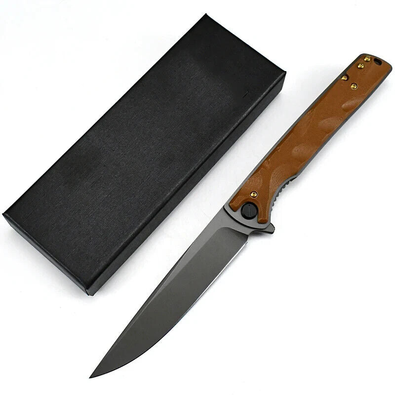 NOKS SMERSH-S 350 Knife - D2 Steel, Black/Brown G10, Stonewash/Dark Grey, 9.5"