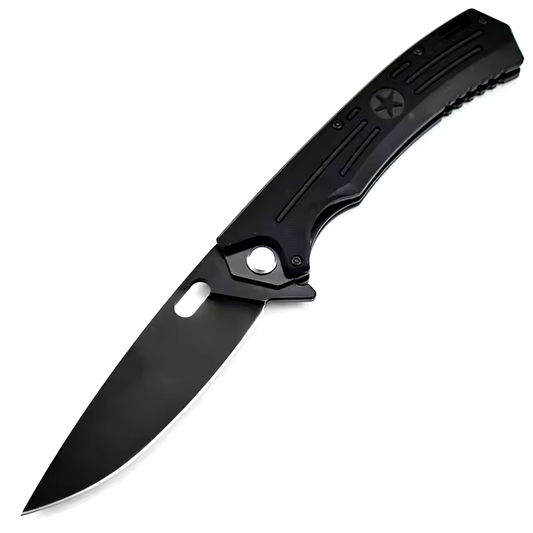 NOKS “Major” Tactical EDC Knife W/Black G10 Handle - D2 Blade, Black Blade-$29.99 - MucItUp - ONLY $29.99