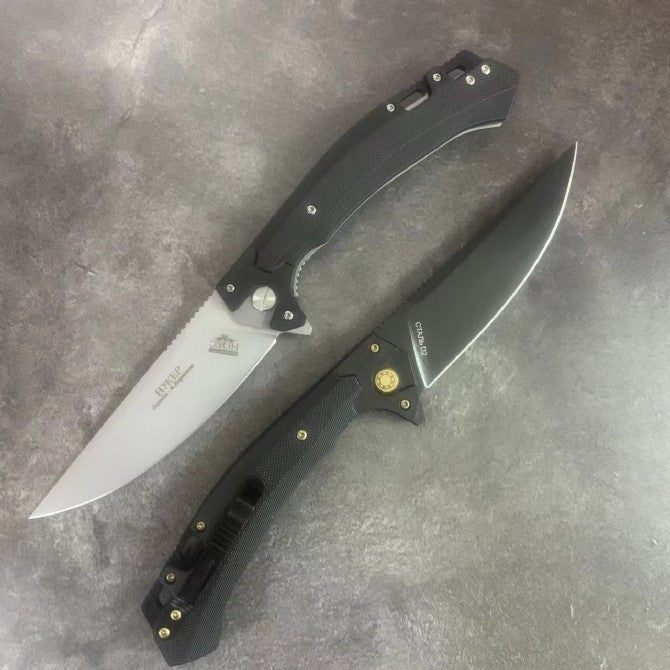NOKS Nuker D2 Folding Knife G10 Handle Black or Silver Blade Tactical EDC Knife