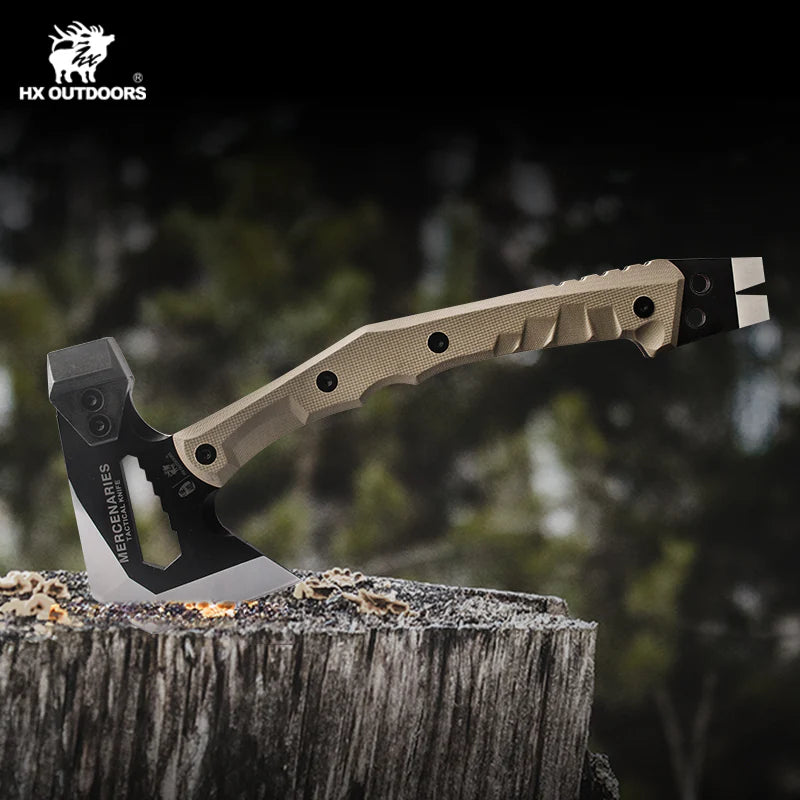 HX Outdoors GUARDIANS Tactical Axe – 440 Stainless Steel | G10 Handle | FT-02