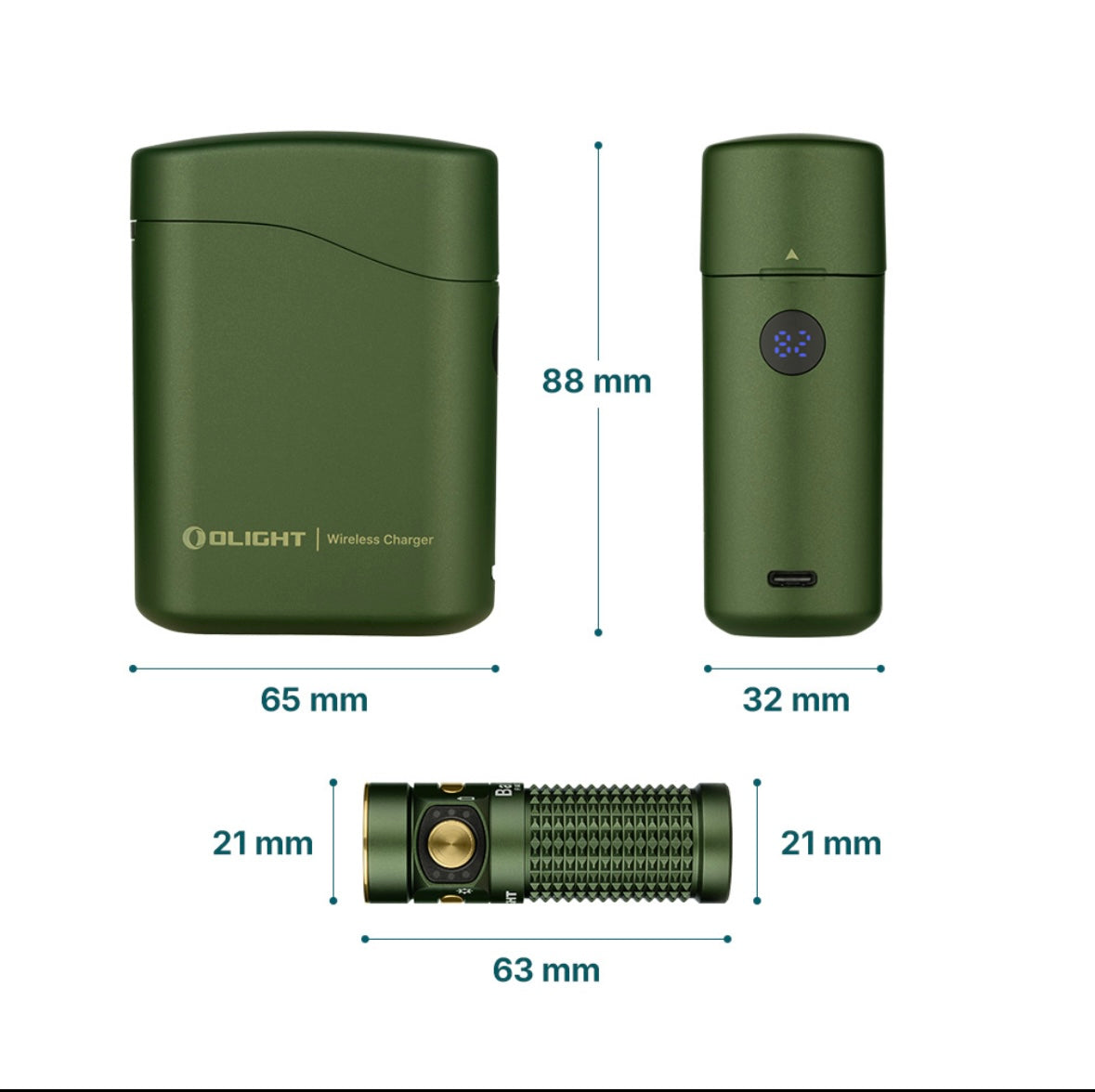Olight Baton 4 EDC Flashlight 1300 Lumens Rechargeable Compact