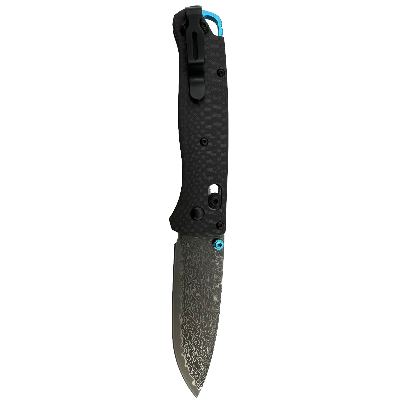 Damascus Folding Knife Carbon Fiber Handle with Pocket Clip - EDC Tactical Blade-$45.00 - MucItUp - ONLY $45.00
