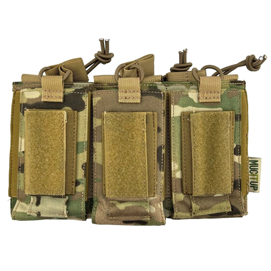 MUCTAC Kangaroo Triple Mag Pouch – 1000D Nylon, Holds 3 - 5.56 & 3 - 9mm Mags – MC-$24.48 - MucItUp - ONLY $24.48