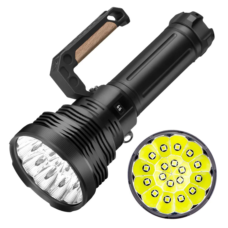 Aeternam W5224 60000 Lumen Tactical Spotlight USB-C Solar Rechargeable 1700m Beam