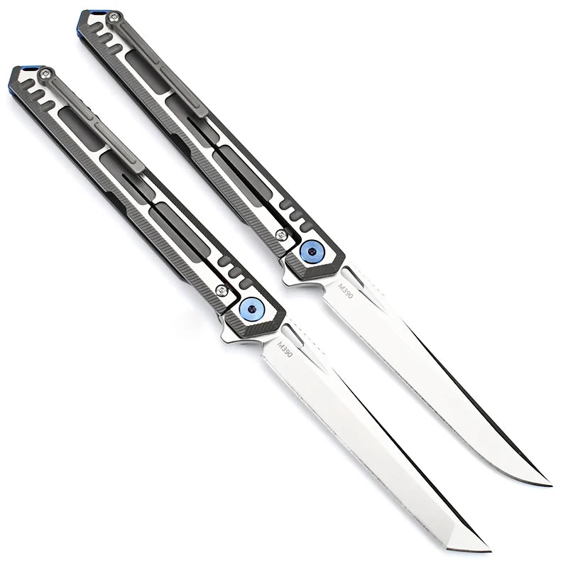 Luxury Folding Knife, M390 Steel Blade, Titanium Handle, Smooth EDC Flipper, 8.35"-$69.97 - MucItUp - ONLY $69.97