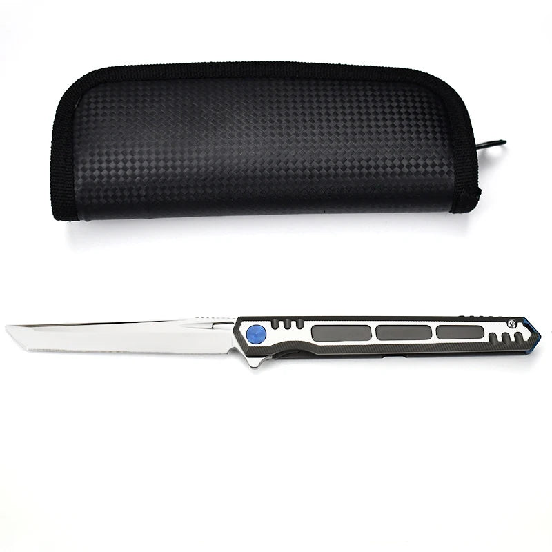 Luxury Folding Knife, M390 Steel Blade, Titanium Handle, Smooth EDC Flipper, 8.35"-$69.97 - MucItUp - ONLY $69.97