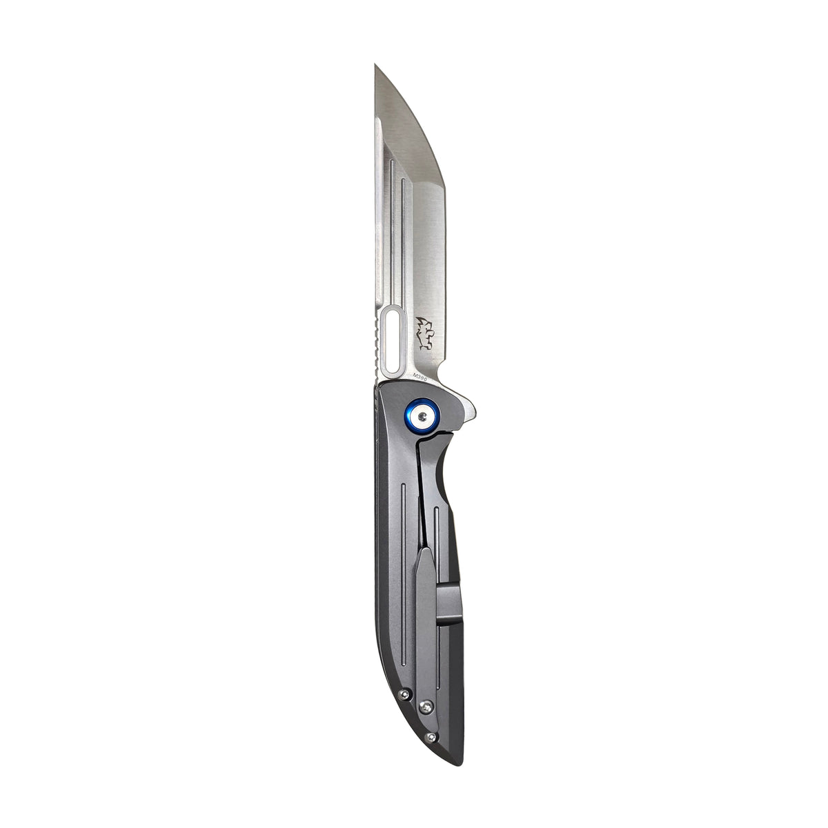MUCITUP MUCTAC Sentinel Titanium Knife M390 Steel Ceramic Bearing Flipper 3.25"
