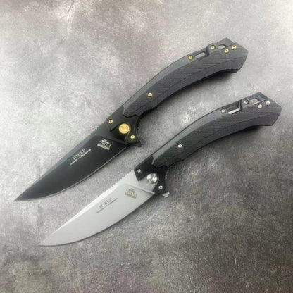 NOKS Nuker D2 Folding Knife G10 Handle Black or Silver Blade Tactical EDC Knife
