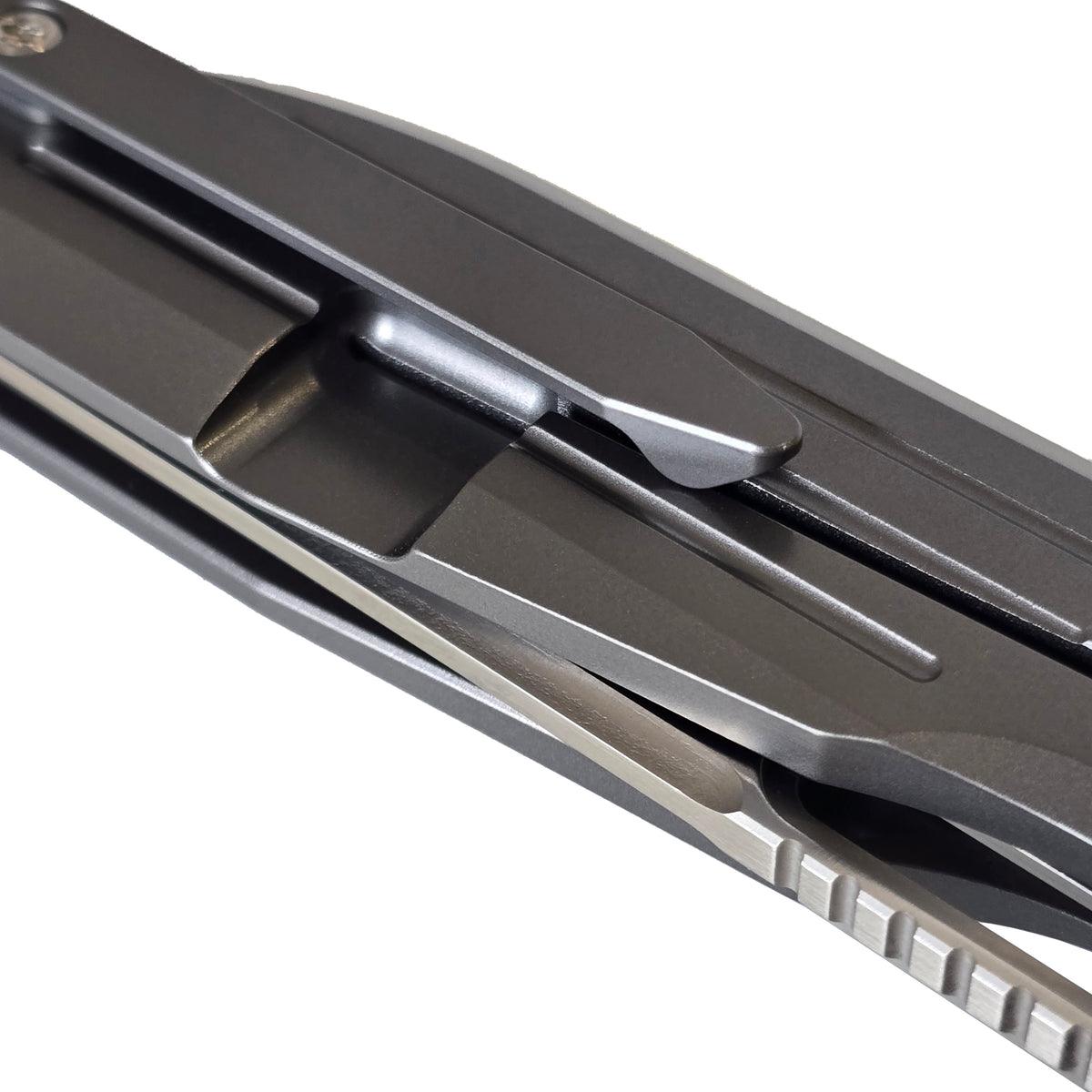 MUCITUP MUCTAC Sentinel Titanium Knife M390 Steel Ceramic Bearing Flipper 3.25"