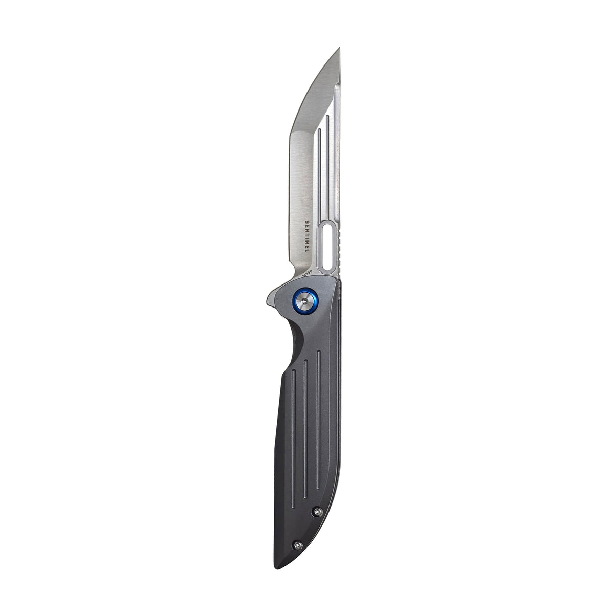 MUCITUP MUCTAC Sentinel Titanium Knife M390 Steel Ceramic Bearing Flipper 3.25"